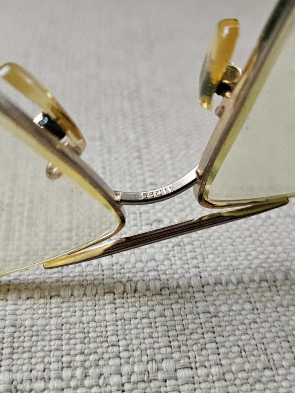 Share Vintage Tura Eyeglasses Frame Gold Tone Eyewear Glasses Unisex Frame only